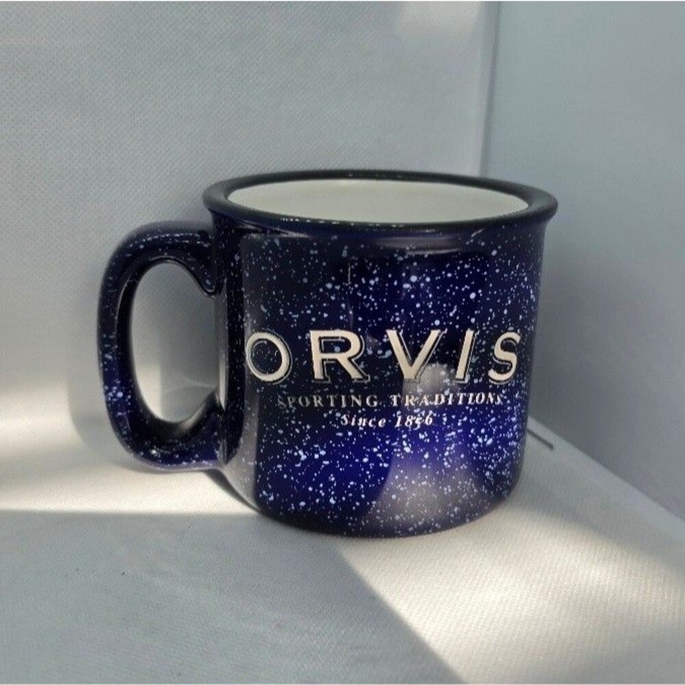 Orvis Sporting Tradition Since 1856 Outdoors Green Speckled Coffee Mug 15 Oz.